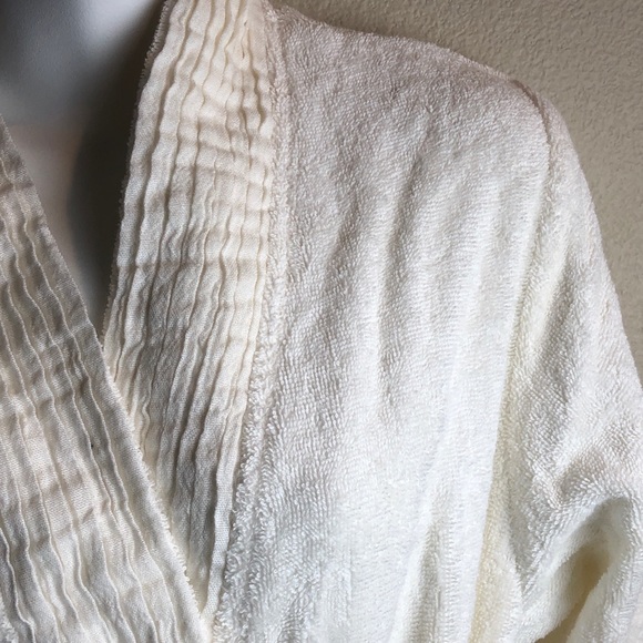 Pure Fiber Turkish Robe Cream Size  S/M - Picture 5 of 6